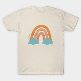 Rainbow Sun and Moon Design T-Shirt